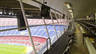 Press grandstand the view of the camp nou from the press box in the grandstand