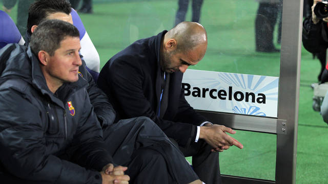 Guardiola during the game against Al-Sadd / PHOTO: MIGUEL RUIZ - FCB