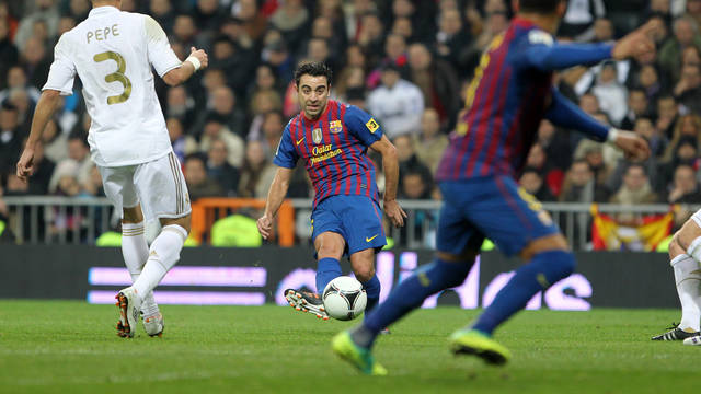 Xavi in the King's Cup match at the Bernabéu / PHOTO: MIGUEL RUIZ Xavi in the King's Cup match at the Bernabéu / PHOTO: MIGUEL RUIZ