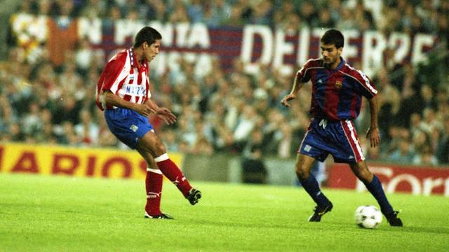Simeone i Guardiola, al 1994 / FOTO: ARXIU FCB