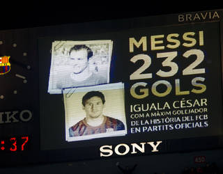 Messi iguala César com a màxima golejador de la història del FC Barcelona en partits oficials