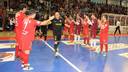 El Puertollano ha fet el passadís al Barça Alusport / FOTO: RUBEN DE PEDRO - LNFS