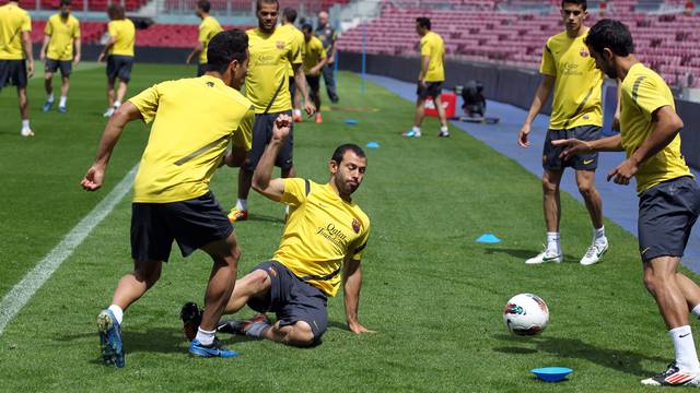 Last training session at the Camp Nou. PHOTO: MIGUEL RUIZ-FCB.