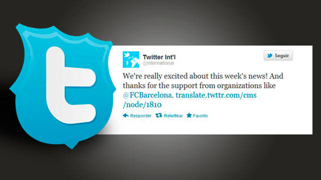 Twitter agraeix al Barça el seu suport a la campanya #twitterencatalà