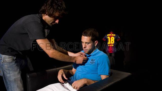 Jordi Alba's interview / PHOTO: ÀLEX CAPARRÓS - FCB
