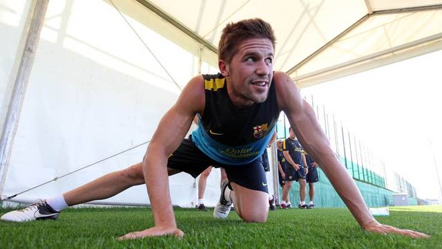 Andreu Fontàs rep l'alta mèdica FOTO: MIGUEL RUIZ / FCB
