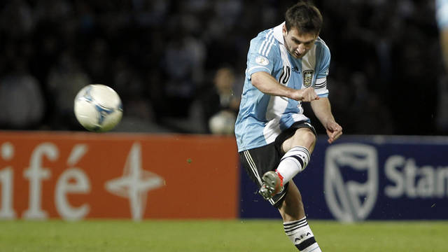 Messi, en un partit amb Argentina / FOTO: ARXIU