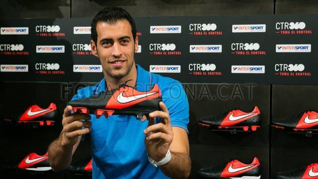 Sergio Busquets, en un acto promocional de Nike FOTO: GREMÁN PARGA - FCB