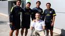 Maynard with the first team players