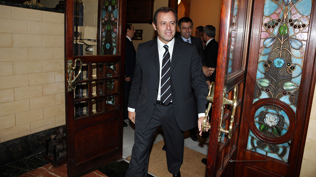 Rosell arrives to Liceu / PHOTO: MIGUEL RUIZ-FCB