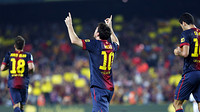 Messi celebrates his goal against Real Madrid / PHOTO: MIGUEL RUIZ