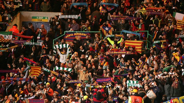 Aficionats culers a Celtic Park, el 2008. FOTO: MIGUEL RUIZ-FCB.