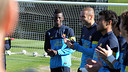 Edgar Ié training with Barça B this Tuesday / PHOTO: MIGUEL RUIZ-FCB 