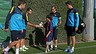 Squad thrilled to meet Gabriel / PHOTO: MIGUEL RUIZ - FCB