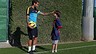 Squad thrilled to meet Gabriel / PHOTO: MIGUEL RUIZ - FCB