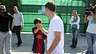 Squad thrilled to meet Gabriel / PHOTO: MIGUEL RUIZ - FCB
