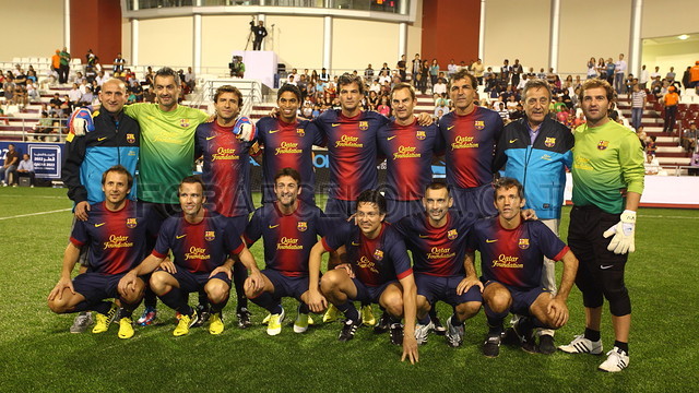 L'Agrupació Barça Jugadors, a Qatar.