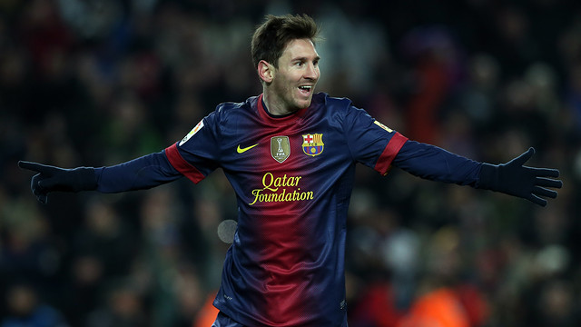 Leo Messi celebra un gol ante el Athletic Club. FOTO: MIGUEL  RUIZ - FCB