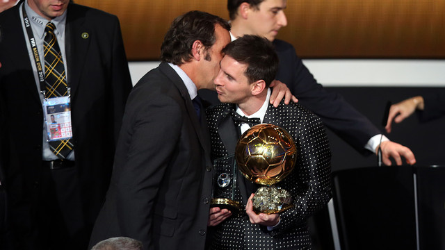 Rosell felicita Messi / FOTO: MIGUEL RUIZ - FCB