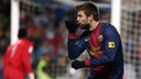 Piqué, autor de l'1-2 a La Rosaleda. FOTO: MIGUEL RUIZ-FCB.