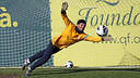 Pinto, en l'entrenament d'aquest dissabte. FOTO: MIGUEL RUIZ-FCB.