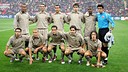 Carles Puyol face au Milan AC