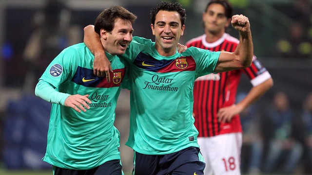 Lionel Messi and Xavi Hernández / PHOTO: MIGUEL RUIZ - FCB