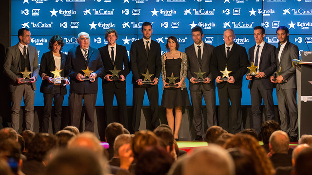 Els guardonats de la segona edició de la Gala de les Estrelles del futbol català / FOTO: GERMÁN PARGA - FCB