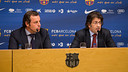Sandro Rosell and Toni Freixa, en roda de premsa / PHOTO: GERMÁN PARGA-FCB