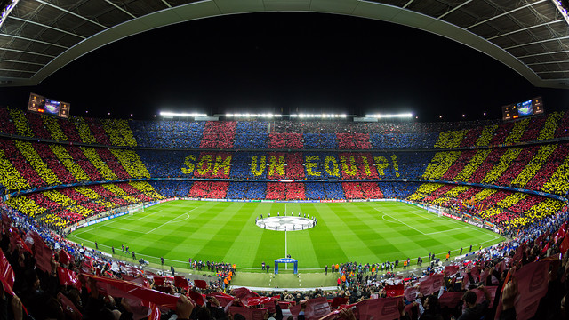 Imágen espectacular del Camp Nou en los instantes previos al partido / FOTO: GERMAN PARGA  FCB 