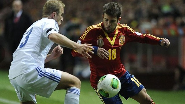 Jordi Alba, ante Finlándia / FOTO: FIFA.COM