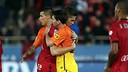 Messi and Fontàs after the match in Palma de Mallorca / PHOTO: Miguel Ruiz - FCB