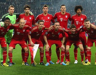 Bayern Munich line-up  FOTO - www.fcbayern.telekom.de