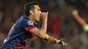 Pedro celebrates his goal against PSG. PHOTO: MIGUEL RUIZ