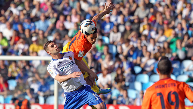 Adriano, durante el partido contra el Zaragoza / FOTO: MIGUEL RUIZ - FCB
