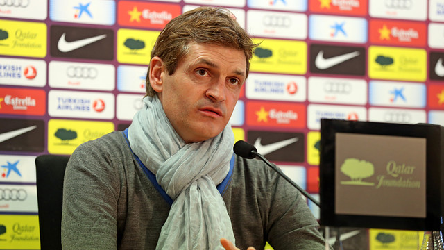 Tito Vilanova, durante la rueda de prensa. FOTO: MIGUEL RUIZ  FCB