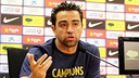 Xavi, en conférence de presse. PHOTO: MIGUEL RUIZ - FCB