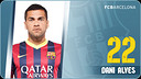 Potret Daniel Alves da Silva. Nomor punggung 22