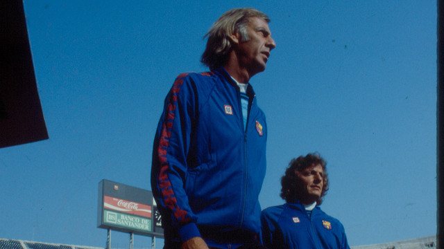 César Luis Menotti, en el Camp Nou, en 1983 / FOTO: SPORT