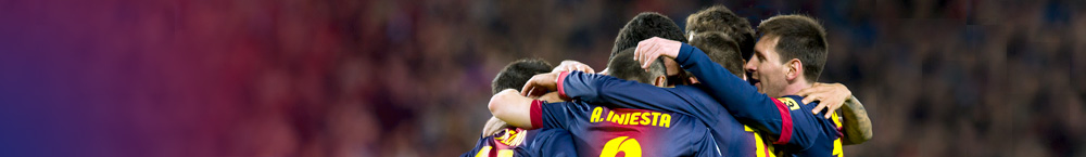 Capçalera històric 12-13 FCB players celebrating a goal