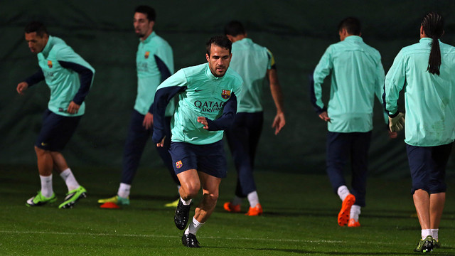 Cesc during today's session / PHOTO: MIGUEL RUIZ-FCB.