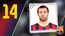 Portrait Javier Alejandro Mascherano. Number 14