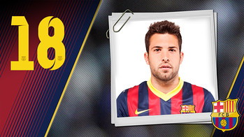 Jordi Alba Portrait Jordi Alba Ramos. Number 18