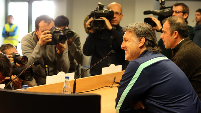 Martino in his press conference this Tuesday. PHOTO: MIGUEL RUIZ-FCB.