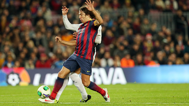 Action picture of Puyol against Cartagena