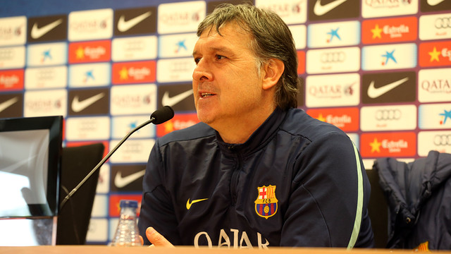 Gerardo 'Tata' Martino in Saturday’s press conference / PHOTO: MIGUEL RUIZ – FCB