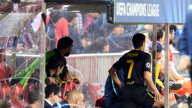 The players on the bench. PHOTO: MIGUEL RUIZ - FCB