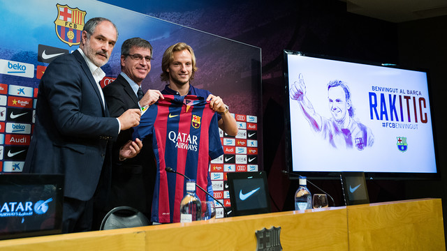 Zubizarreta, Mestre and Rakitic. PHOTO: GERMÁN PARGA / VÍCTOR SALGADO -FCB.