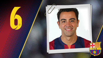 Xavi Potret Xavier Hernández Creus. Nomor punggung 6