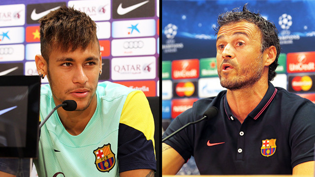 Neymar and Luis Enrique will appear on Monday at midday / PHOTO: FCB
